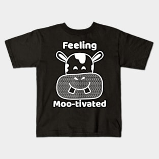 Feeling Mootivated Cow Pun Kids T-Shirt